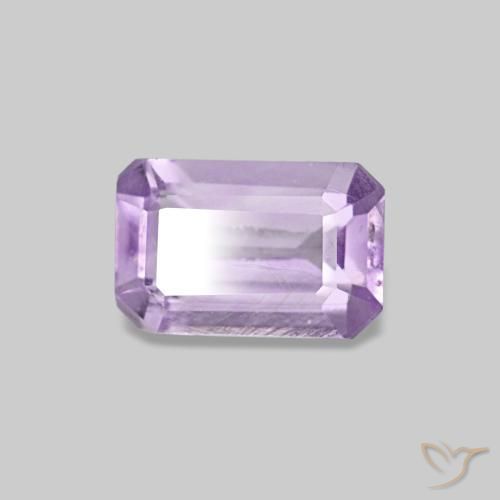 0.48 ct Violet Amethyst Stone, Natural Amethyst in Octagon Step Cut Shape for Sale