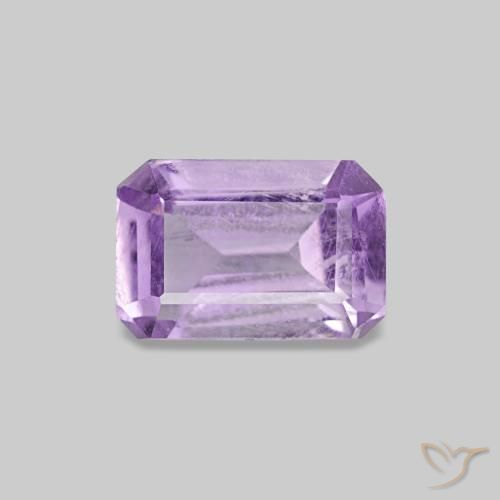 0.47 ct Violet Amethyst Gemstone, Amethyst Gem in Octagon Step Cut Shape for Sale.