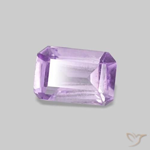 0.47 ct Violet Amethyst Stone, Natural Amethyst in Octagon Step Cut Shape for Sale
