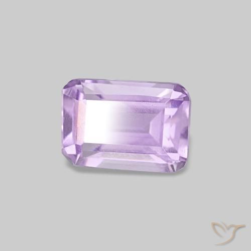 0.52 ct Violet Amethyst Stone, Natural Amethyst in Octagon Step Cut Shape for Sale