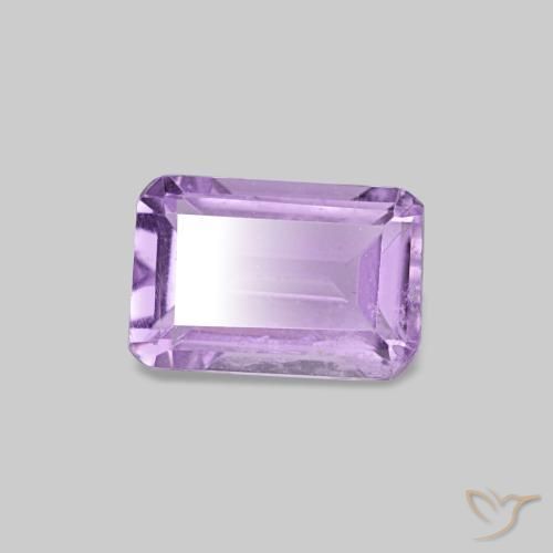 0.49 ct Violet Amethyst Stone, Natural Amethyst in Octagon Step Cut Shape for Sale
