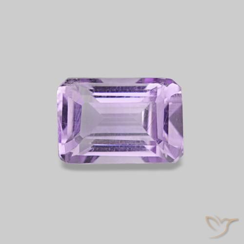 0.54ct Pinkish Iris Violet Amethyst, Emerald Cut, VS
