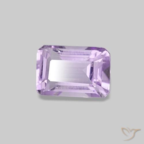 0.54 ct Violet Amethyst Stone, Natural Amethyst in Octagon Step Cut Shape for Sale