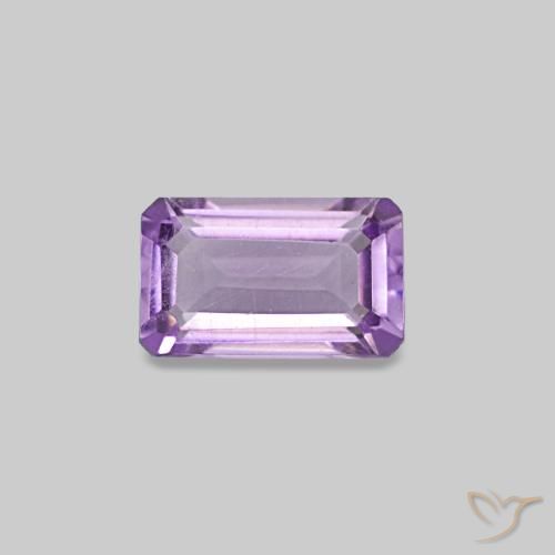 0.27 ct Violet Amethyst Gemstone, Amethyst Gem in Octagon Step Cut Shape for Sale.