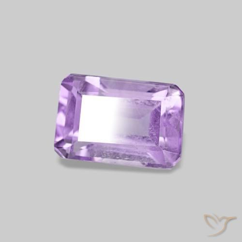 0.62 ct Violet Amethyst Stone, Natural Amethyst in Octagon Step Cut Shape for Sale