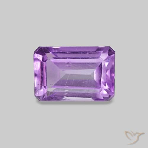 0.64ct Medium Violet Amethyst, Emerald Cut, VS