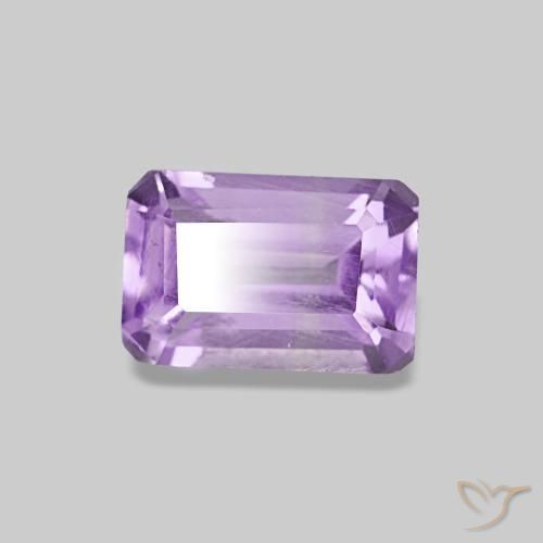 0.58 ct Violet Amethyst Stone, Natural Amethyst in Octagon Step Cut Shape for Sale