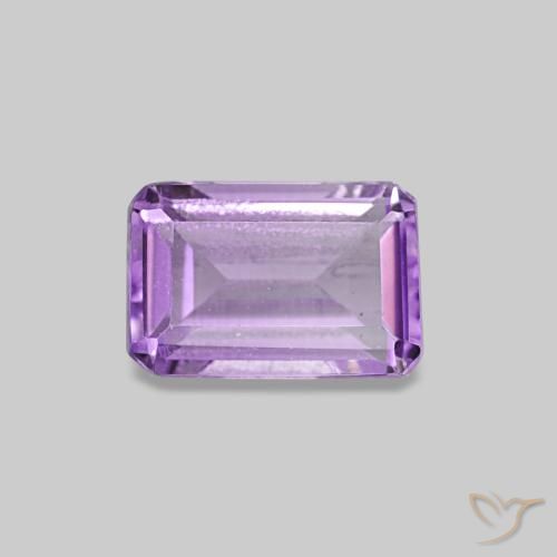 0.53 ct Violet Amethyst Gemstone, Amethyst Gem in Octagon Step Cut Shape for Sale.