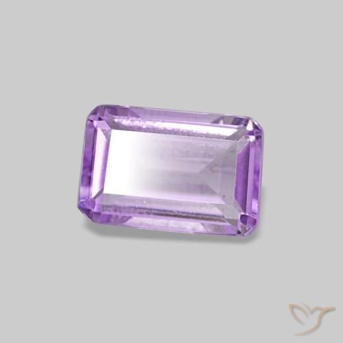 0.53 ct Violet Amethyst Stone, Natural Amethyst in Octagon Step Cut Shape for Sale