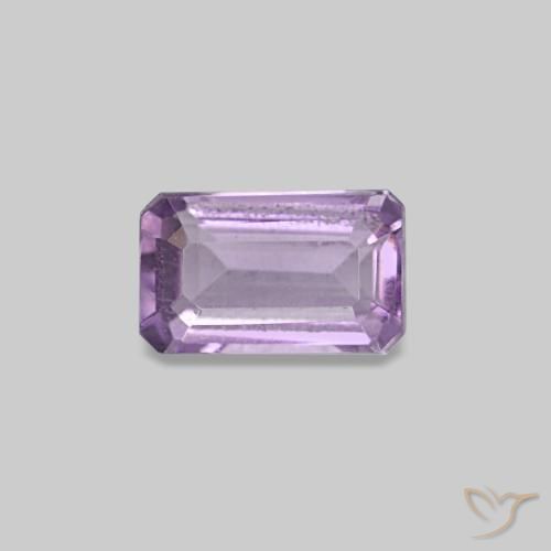 0.30 ct Violet Amethyst Gemstone, Amethyst Gem in Octagon Step Cut Shape for Sale.
