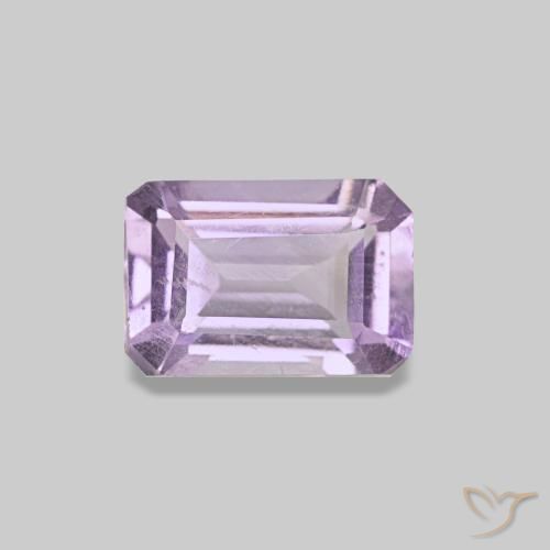 0.50ct Light Pinkish Violet Amethyst, Emerald Cut, VS