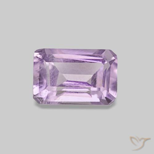 0.62 ct Violet Amethyst Gemstone, Amethyst Gem in Octagon Step Cut Shape for Sale.