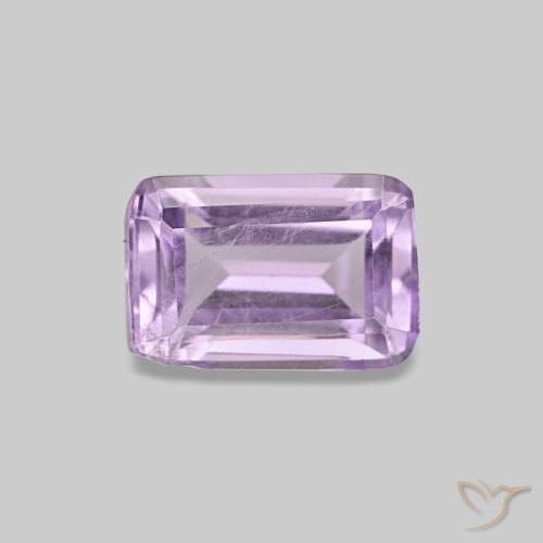 0.48 ct Violet Amethyst Gemstone, Amethyst Gem in Octagon Step Cut Shape for Sale.