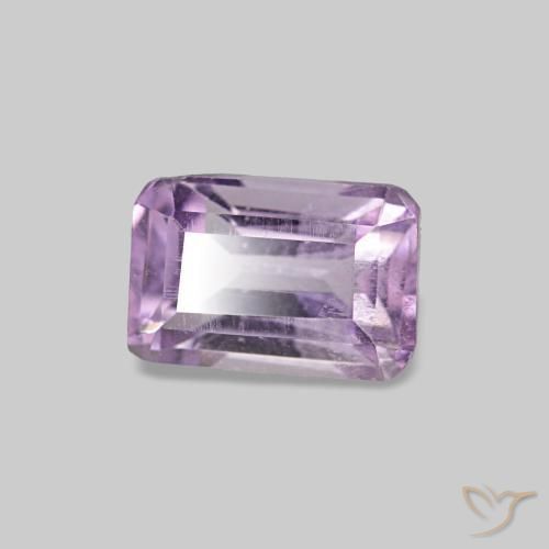 0.57 ct Violet Amethyst Stone, Natural Amethyst in Octagon Step Cut Shape for Sale