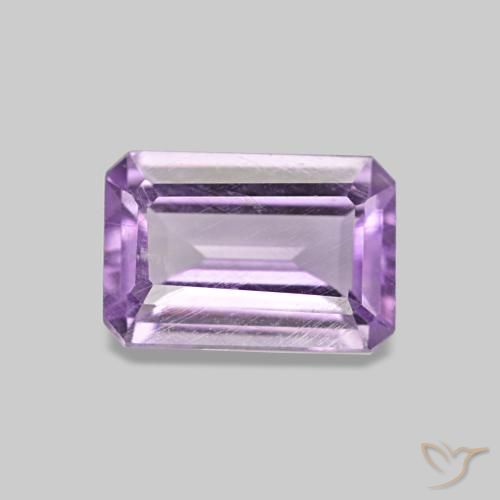 0.52 ct Violet Amethyst Gemstone, Amethyst Gem in Octagon Step Cut Shape for Sale.
