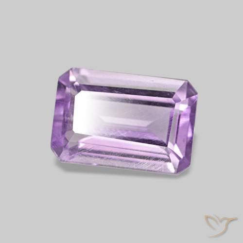 0.52 ct Violet Amethyst Stone, Natural Amethyst in Octagon Step Cut Shape for Sale