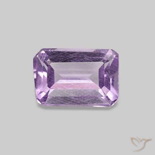 0.51 ct Violet Amethyst Gemstone, Amethyst Gem in Octagon Step Cut Shape for Sale.