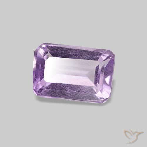 0.51 ct Violet Amethyst Stone, Natural Amethyst in Octagon Step Cut Shape for Sale