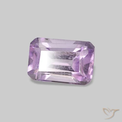 0.48 ct Violet Amethyst Stone, Natural Amethyst in Octagon Step Cut Shape for Sale