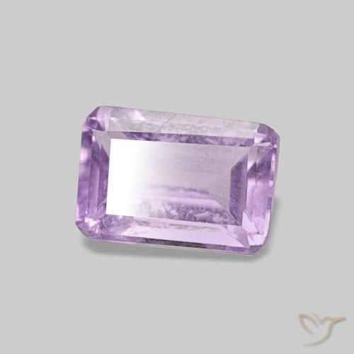 0.55 ct Violet Amethyst Stone, Natural Amethyst in Octagon Step Cut Shape for Sale