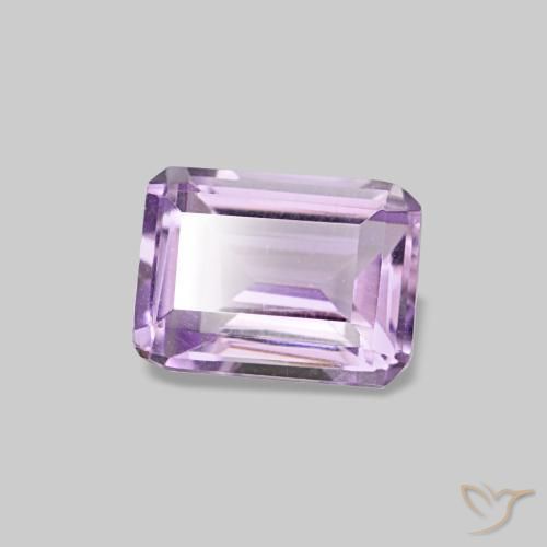 0.43 ct Violet Amethyst Stone, Natural Amethyst in Octagon Step Cut Shape for Sale