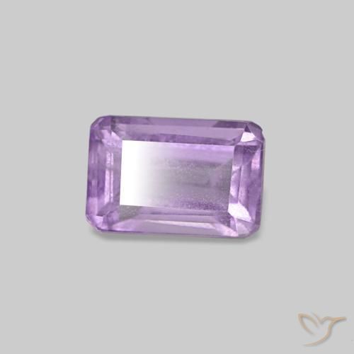 0.62 ct Violet Amethyst Stone, Natural Amethyst in Octagon Step Cut Shape for Sale