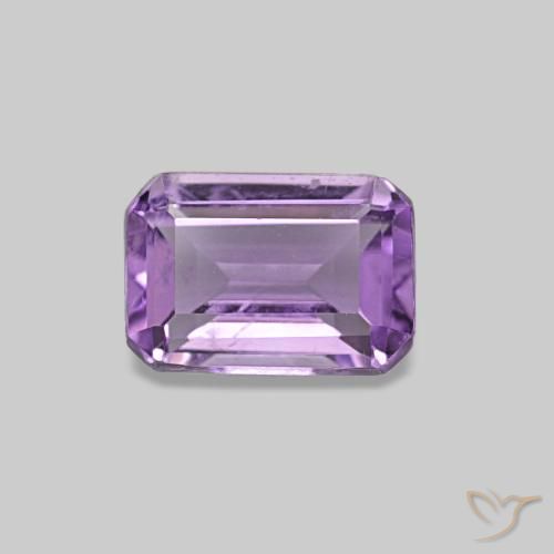 0.52 ct Violet Amethyst Gemstone, Amethyst Gem in Octagon Step Cut Shape for Sale.