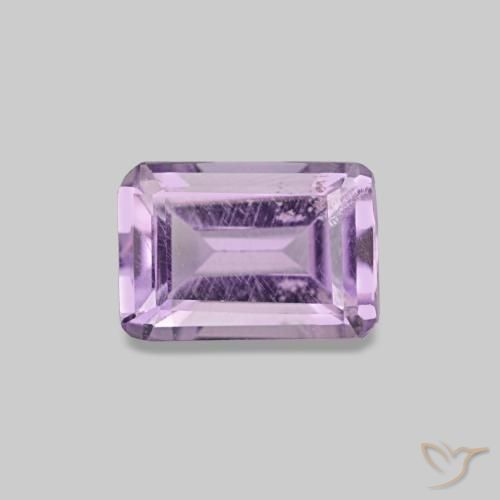 0.48 ct Violet Amethyst Gemstone, Amethyst Gem in Octagon Step Cut Shape for Sale.