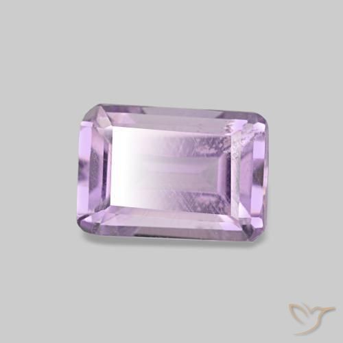 0.48 ct Violet Amethyst Stone, Natural Amethyst in Octagon Step Cut Shape for Sale