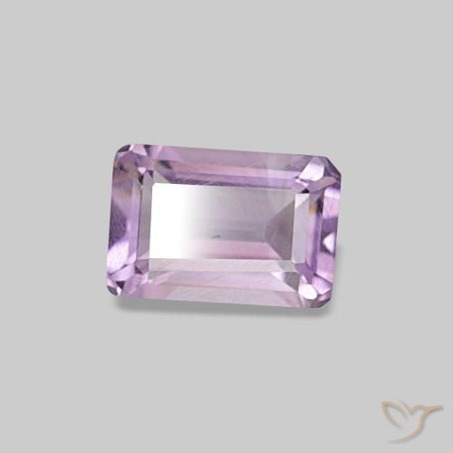 0.60 ct Violet Amethyst Stone, Natural Amethyst in Octagon Step Cut Shape for Sale