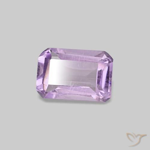 0.53 ct Violet Amethyst Stone, Natural Amethyst in Octagon Step Cut Shape for Sale