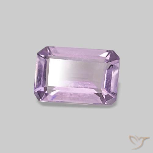 0.52 ct Violet Amethyst Stone, Natural Amethyst in Octagon Step Cut Shape for Sale