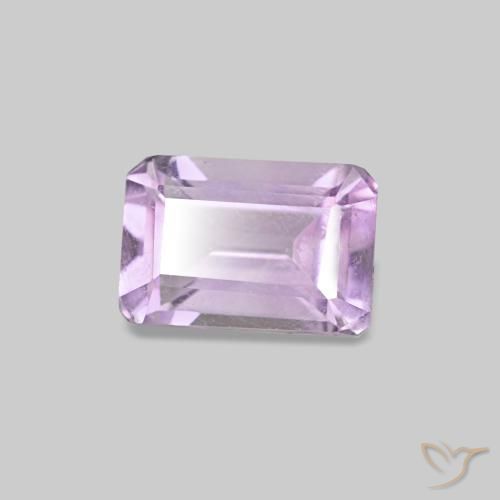 0.55 ct Violet Amethyst Stone, Natural Amethyst in Octagon Step Cut Shape for Sale