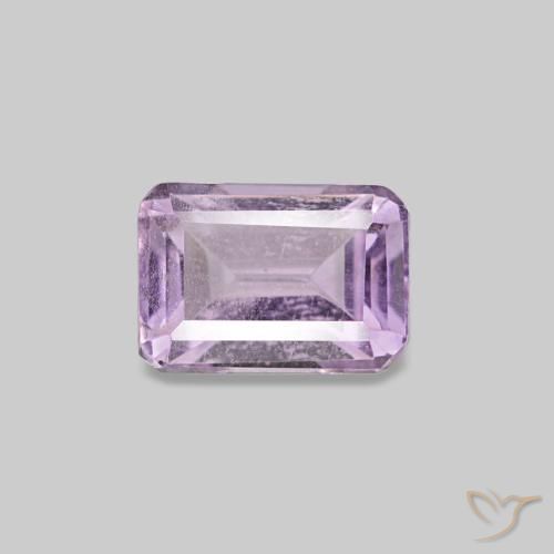0.57 ct Violet Amethyst Gemstone, Amethyst Gem in Octagon Step Cut Shape for Sale.