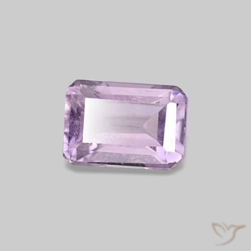 0.57 ct Violet Amethyst Stone, Natural Amethyst in Octagon Step Cut Shape for Sale