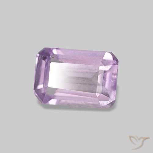 0.52 ct Violet Amethyst Stone, Natural Amethyst in Octagon Step Cut Shape for Sale