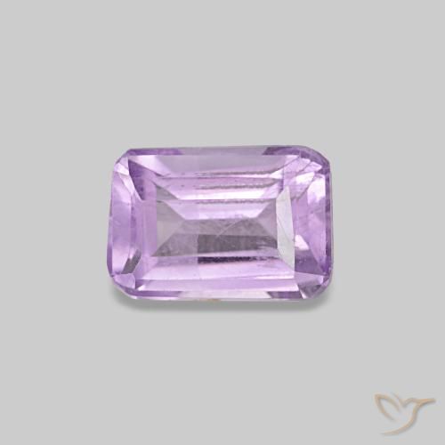 0.50 ct Violet Amethyst Gemstone, Amethyst Gem in Octagon Step Cut Shape for Sale.