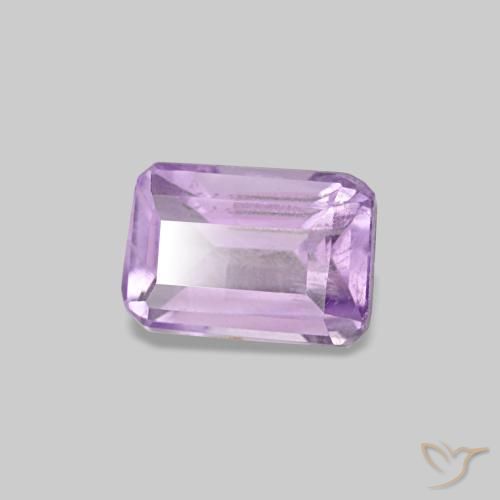 0.50 ct Violet Amethyst Stone, Natural Amethyst in Octagon Step Cut Shape for Sale