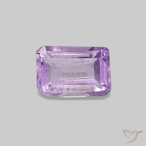 0.49 ct Violet Amethyst Gemstone, Amethyst Gem in Octagon Step Cut Shape for Sale.