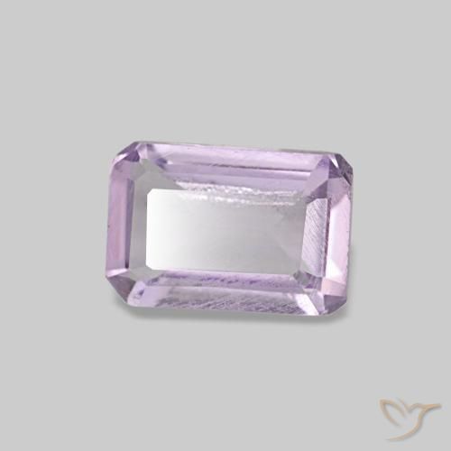 0.48 ct Violet Amethyst Stone, Natural Amethyst in Octagon Step Cut Shape for Sale