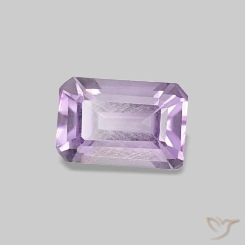 0.57 ct Violet Amethyst Stone, Natural Amethyst in Octagon Step Cut Shape for Sale