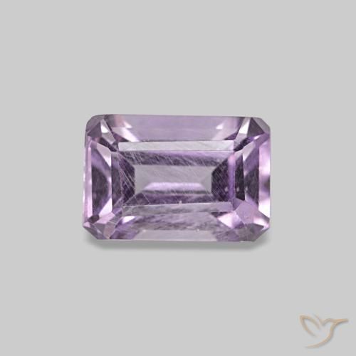 0.60 ct Violet Amethyst Gemstone, Amethyst Gem in Octagon Step Cut Shape for Sale.