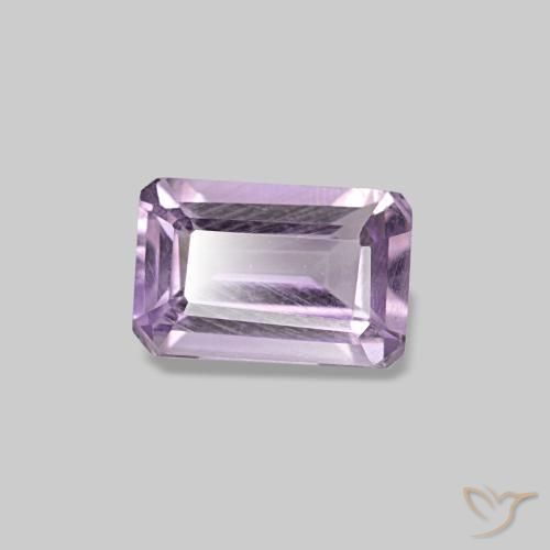 0.51 ct Violet Amethyst Stone, Natural Amethyst in Octagon Step Cut Shape for Sale