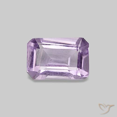 0.49 ct Violet Amethyst Gemstone, Amethyst Gem in Octagon Step Cut Shape for Sale.