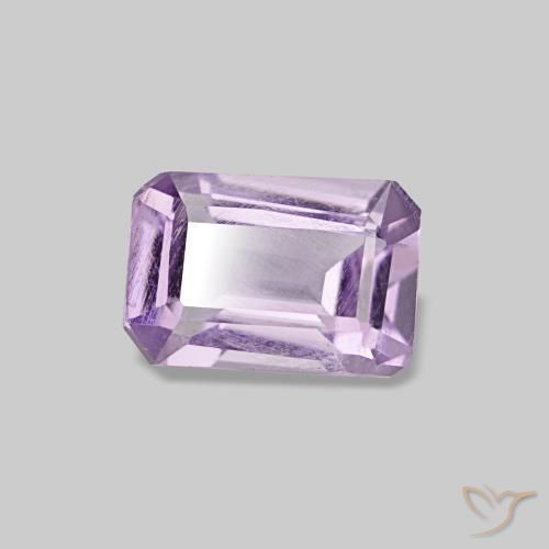 0.49 ct Violet Amethyst Stone, Natural Amethyst in Octagon Step Cut Shape for Sale