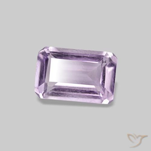 0.52 ct Violet Amethyst Stone, Natural Amethyst in Octagon Step Cut Shape for Sale