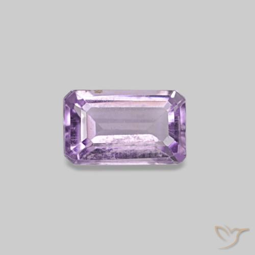 0.30 ct Violet Amethyst Gemstone, Amethyst Gem in Octagon Step Cut Shape for Sale.