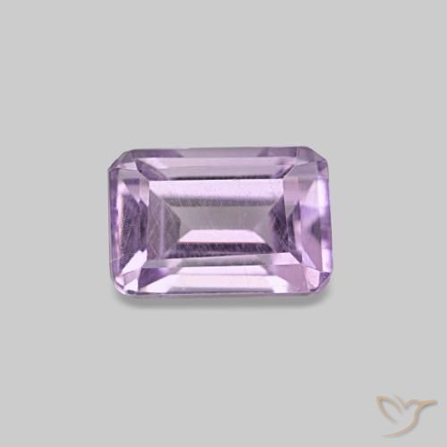 0.62 ct Violet Amethyst Gemstone, Amethyst Gem in Octagon Step Cut Shape for Sale.