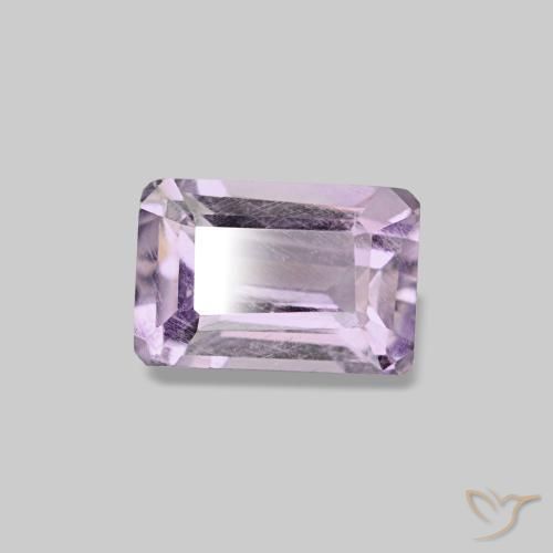 0.66 ct Violet Amethyst Stone, Natural Amethyst in Octagon Step Cut Shape for Sale