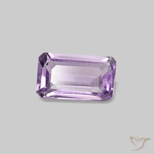 0.24 ct Violet Amethyst Stone, Natural Amethyst in Octagon Step Cut Shape for Sale
